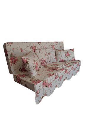 MİRZADE ELİT SALINCAK MİNDERİ SU İTİCİ KUMAŞ GRİ SÜNGER FERMUARLI SET--prm 003 pembe gül buket