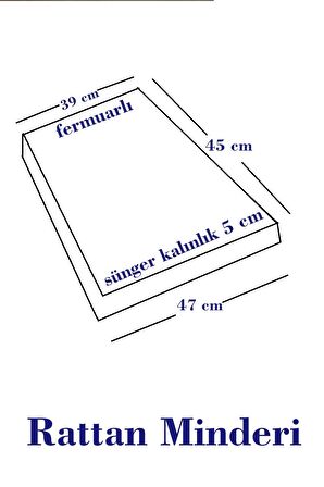 MİRZADE 6 Adet Duck Bezi Rattan Minderi-elt prm 0001