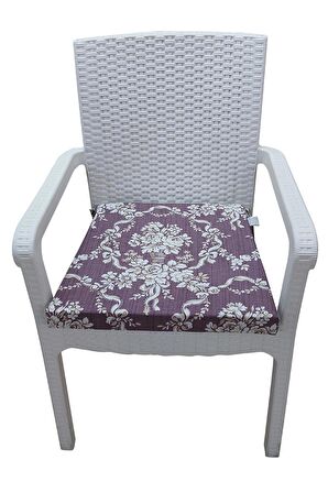 MİRZADE 6 Adet Duck Bezi Rattan Minderi-taç-32278-02