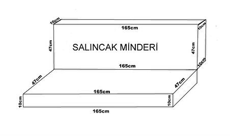 MİRZADE MEDİAN SALINCAK MİNDERİ PAMUK/POLYESTER KUMAŞ GRİ SÜNGER FERMUARLI 3 KİŞİLİK TAM SET KONFORLU ÜRÜN-221