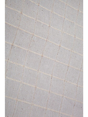 Lila Kanaviçeli Otantik Perde