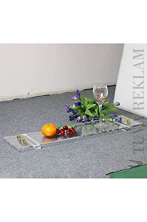 TUVA REKLAM Şeffaf Pleksi Yeni Nesil Banyo Tepsisi ( Çoklu Renk Seçenekli )