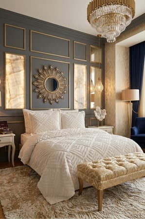 Iskandinav Çift Kişilik Yatak Örtüsü Takımı 250x260 -beyaz
