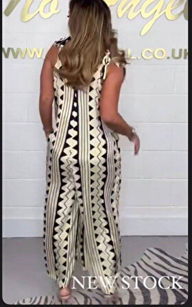 Kadın Ip Askılı Dokuma Krep Kumaş Tulum