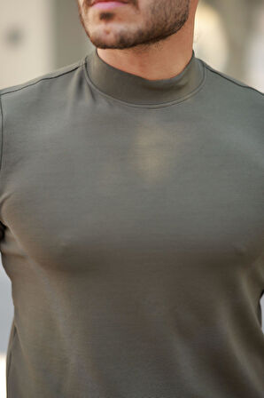 Erkek Ince çizgi Dokulu Kısa Kollu Tişört