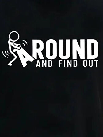 Erkek Around Baskılı Süprem T-shirt