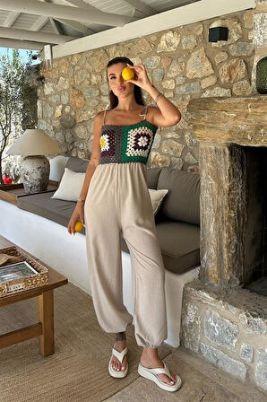 Jasmin Süzüneli Keten Tulum 1280-08