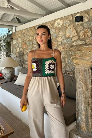 Jasmin Süzüneli Keten Tulum 1280-08