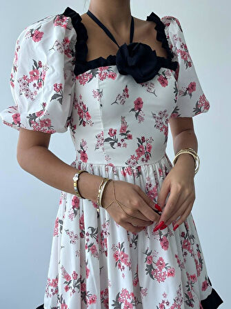 Wismar Gül Detay Elbise