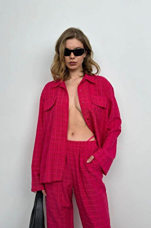 Cepli Gömlek Pantolon İkili Takım