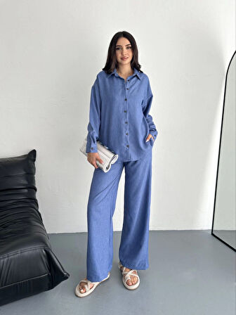 Gömlek Pantolon Ikili Takım - Mavi
