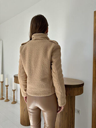 Camel Cepli Yumoş Ceket