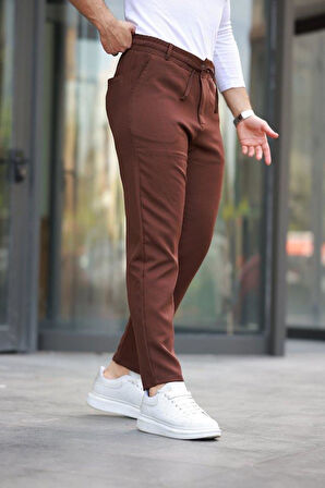 Erkek Beli Bağcıklı Jogger Pantolon