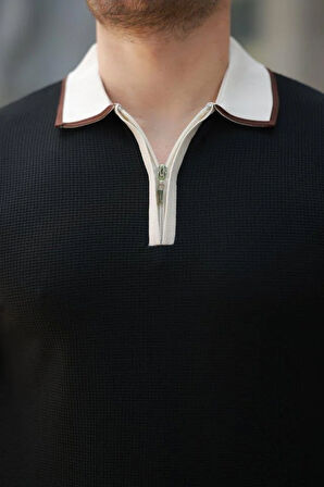 Erkek Renkli Yaka Kısa Kollu Tişört