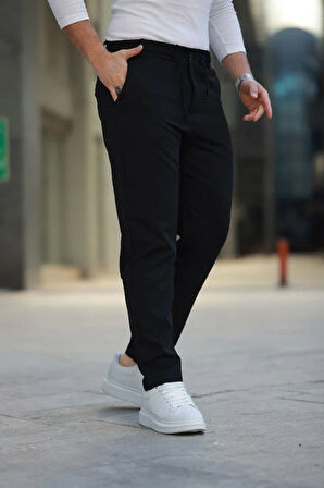 Erkek Beli Bağcıklı Jogger Pantolon