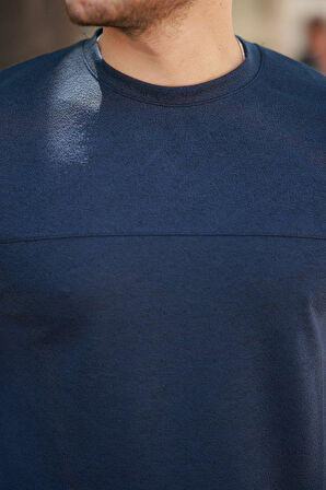 Erkek Oversize Bisiklet Yaka Kısa Kollu T-shirt