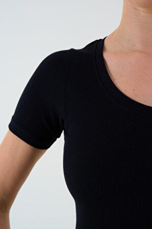 Kısa Kollu T-shirt - Siyah