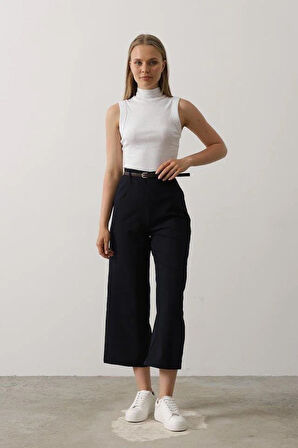 Kemer Pens Detaylı Pantolon - Lacivert