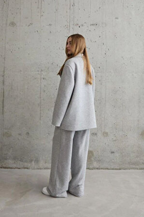 Gri 3-İplik Comfort Ceket Ve Pantolon Takım