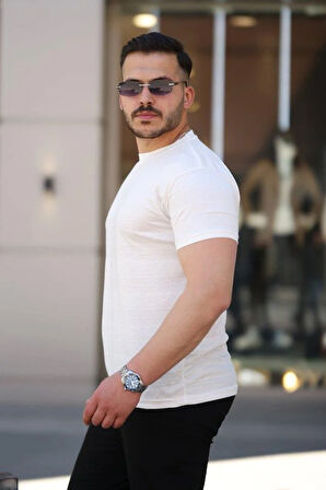 Erkek Mini Jakarlı Kısa Kollu T-shirt