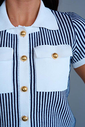 Cepli Etek Takım - Kemik-Lacivert