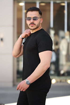 Erkek Mini Jakarlı Kısa Kollu T-shirt