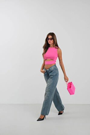 Pencere Detay Triko Bluz