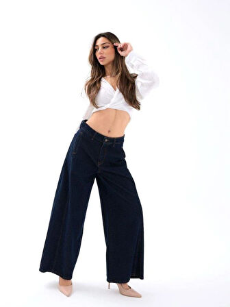 7437 KOT PANTOLON-MAVİ