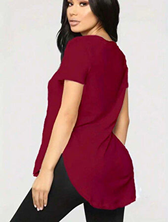 Kadın Türlü Viskon Kumaş Yırtmaç Detaylı Bluz