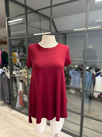 Kadın Türlü Viskon Kumaş Yırtmaç Detaylı Bluz