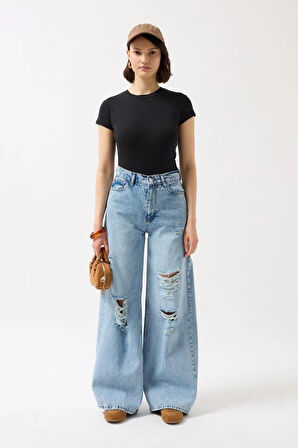 Likralı Basic T-Shirt