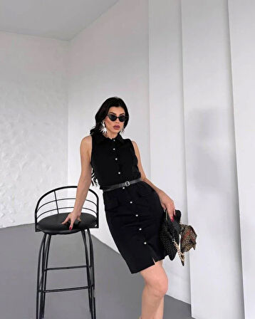 GÖMLEK YAKA ELBİSE