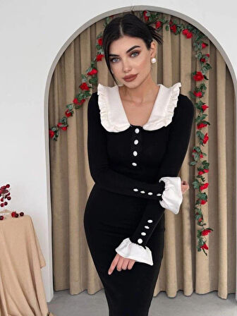 Sura Bebe Yaka Elbise