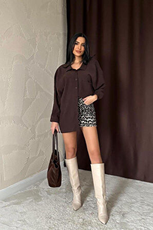 Kahverengi Salaş Gömlek