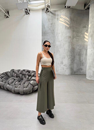 230 Gr Poly Viscose Full Lycra Metal Toka Aksesuarli Pantolon