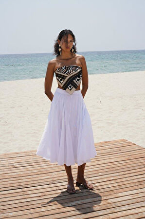 Dikiş Detay Maxi Etek