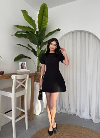 Alka İncili Fiyonk Detay Elbise