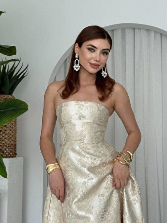 Haseki Straplez Elbise