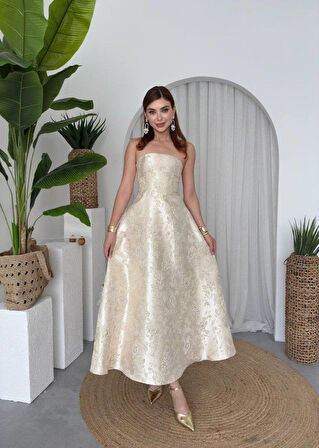 Haseki Straplez Elbise