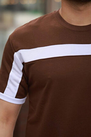 Erkek şerit Detaylı Kısa Kollu T-shirt