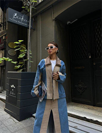 CHANEL GARNİLİ KOT MONT - Bej
