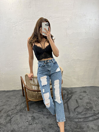 5998 KOT PANTOLON-MAVİ