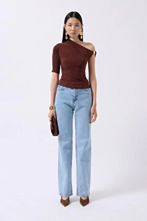 Aksesuar Detay Cutout Bluz