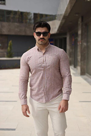 Erkek çizgi Desenli Gömlek