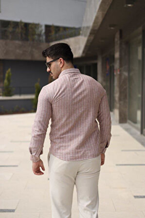 Erkek çizgi Desenli Gömlek