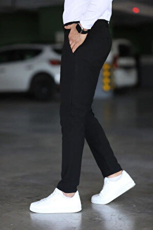 Erkek Düz Kesim Bilek Boy Kumaş Pantolon