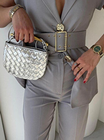 Vatkalı Yelek Pantolon İkili Takım