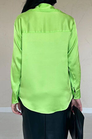 Neon Saten Gömlek