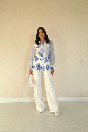 Mavi Garnili Gömlek