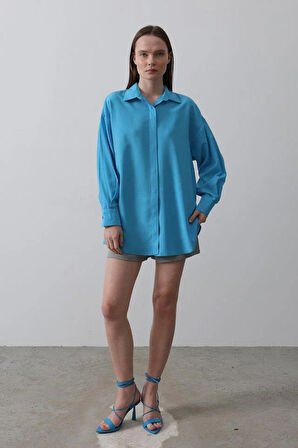 Uzun Kol Gömlek - Turkuaz